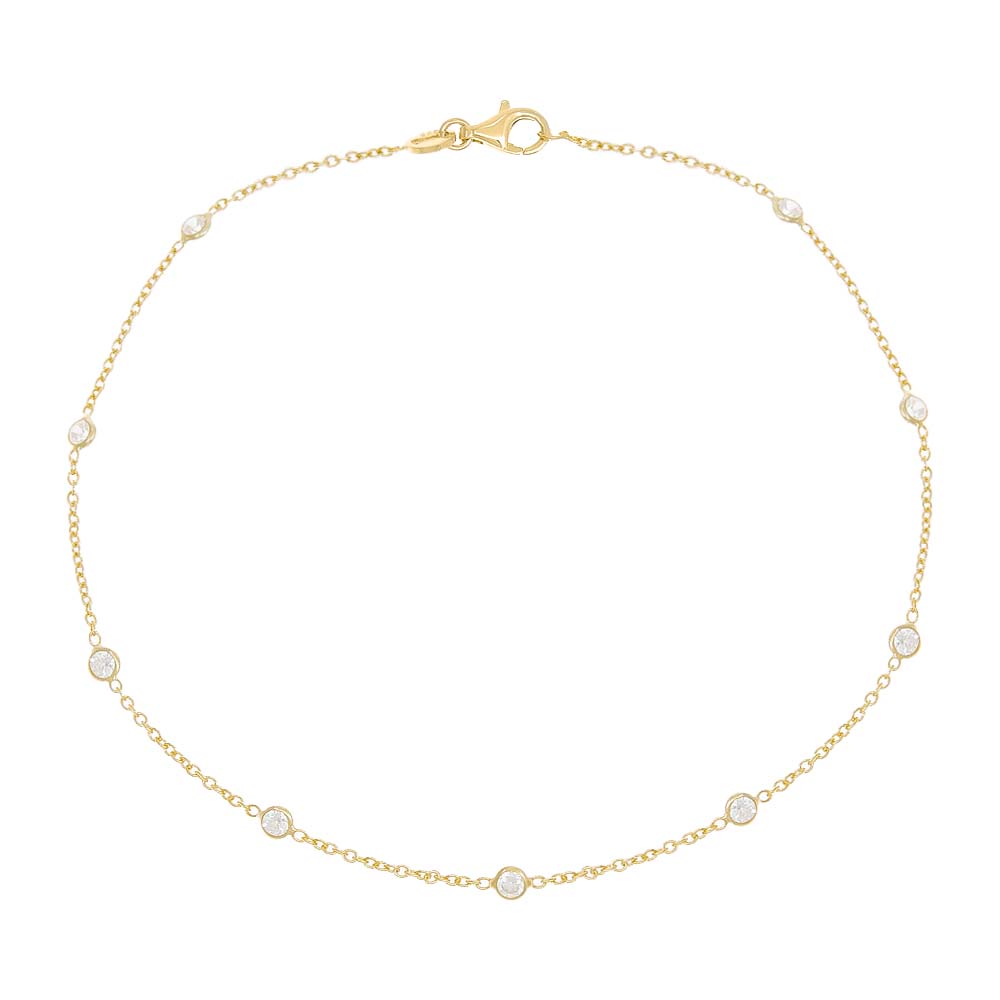 Diamond by the Yard Anklet