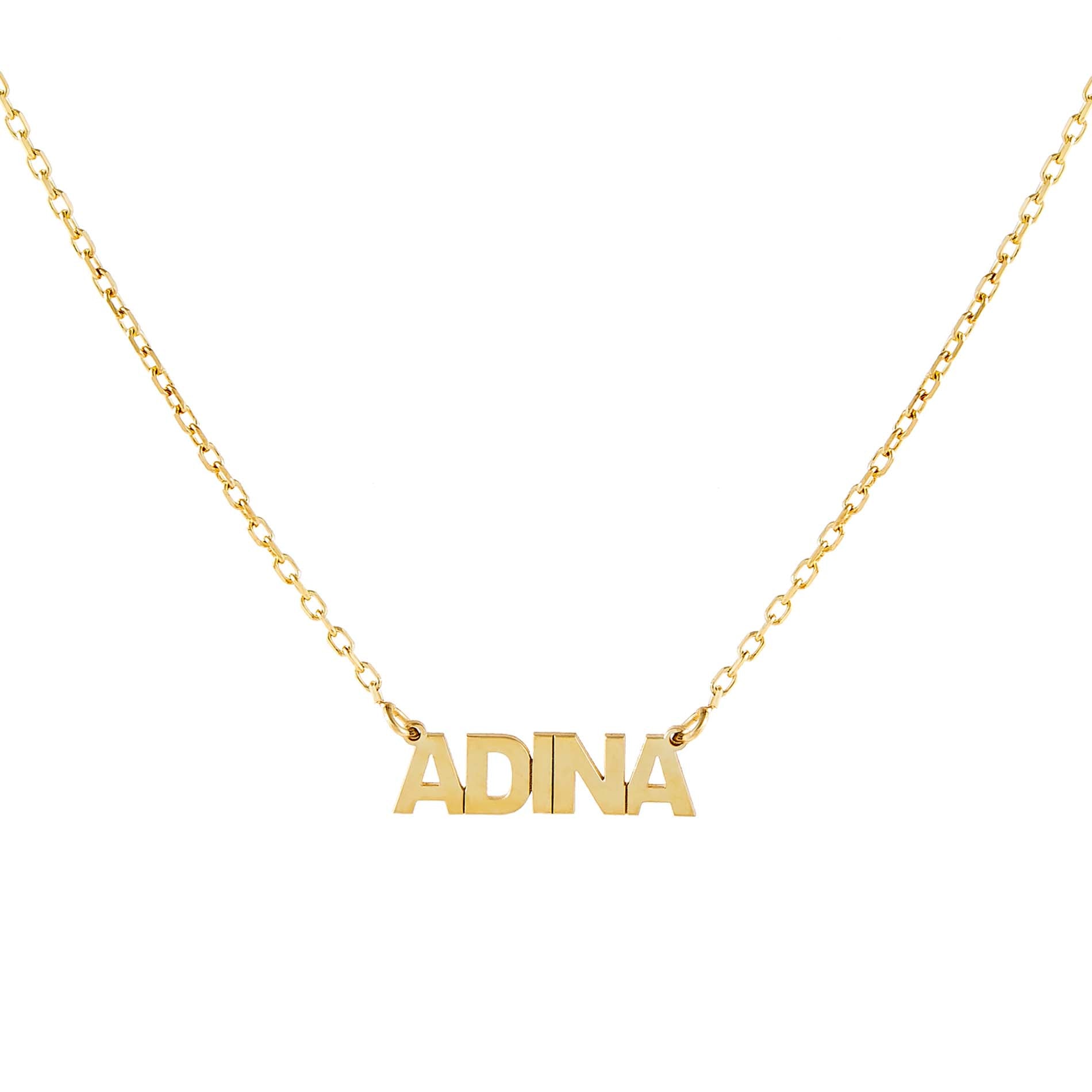 Mini Nameplate Link Necklace