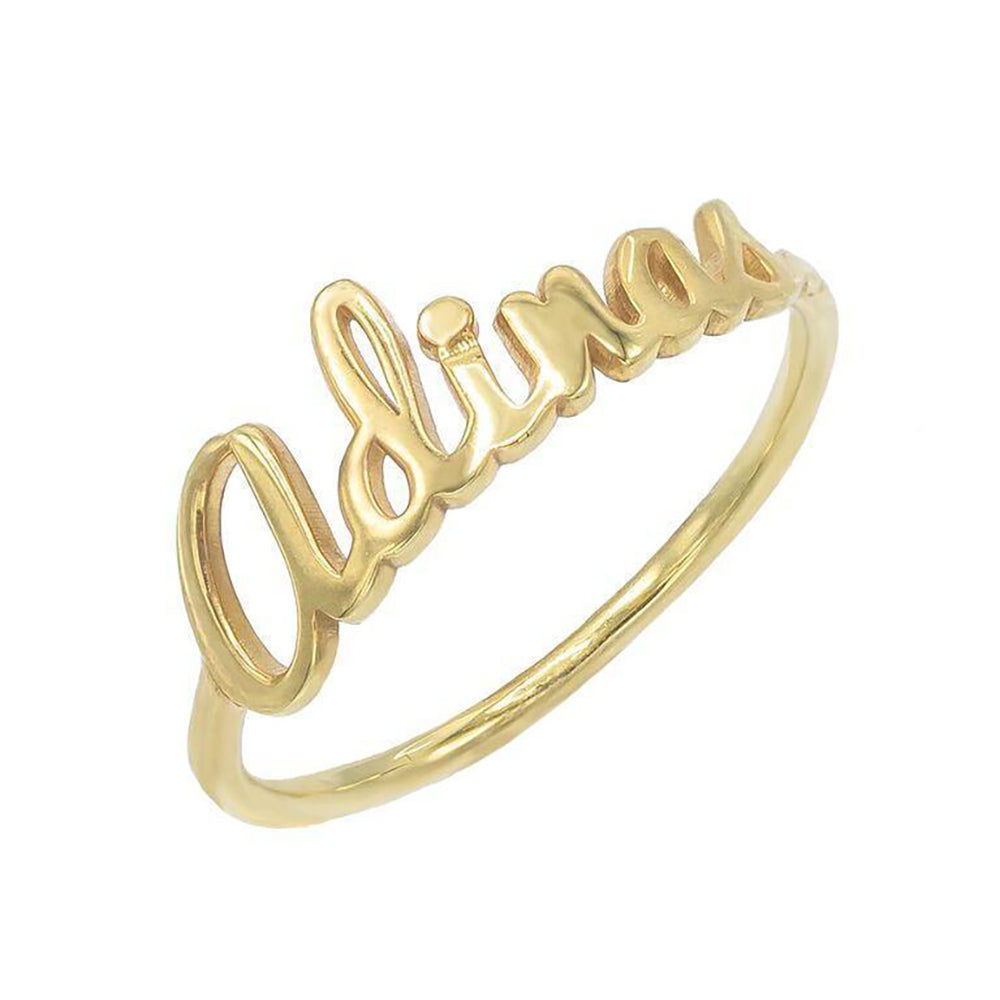 Script Name Ring 14K