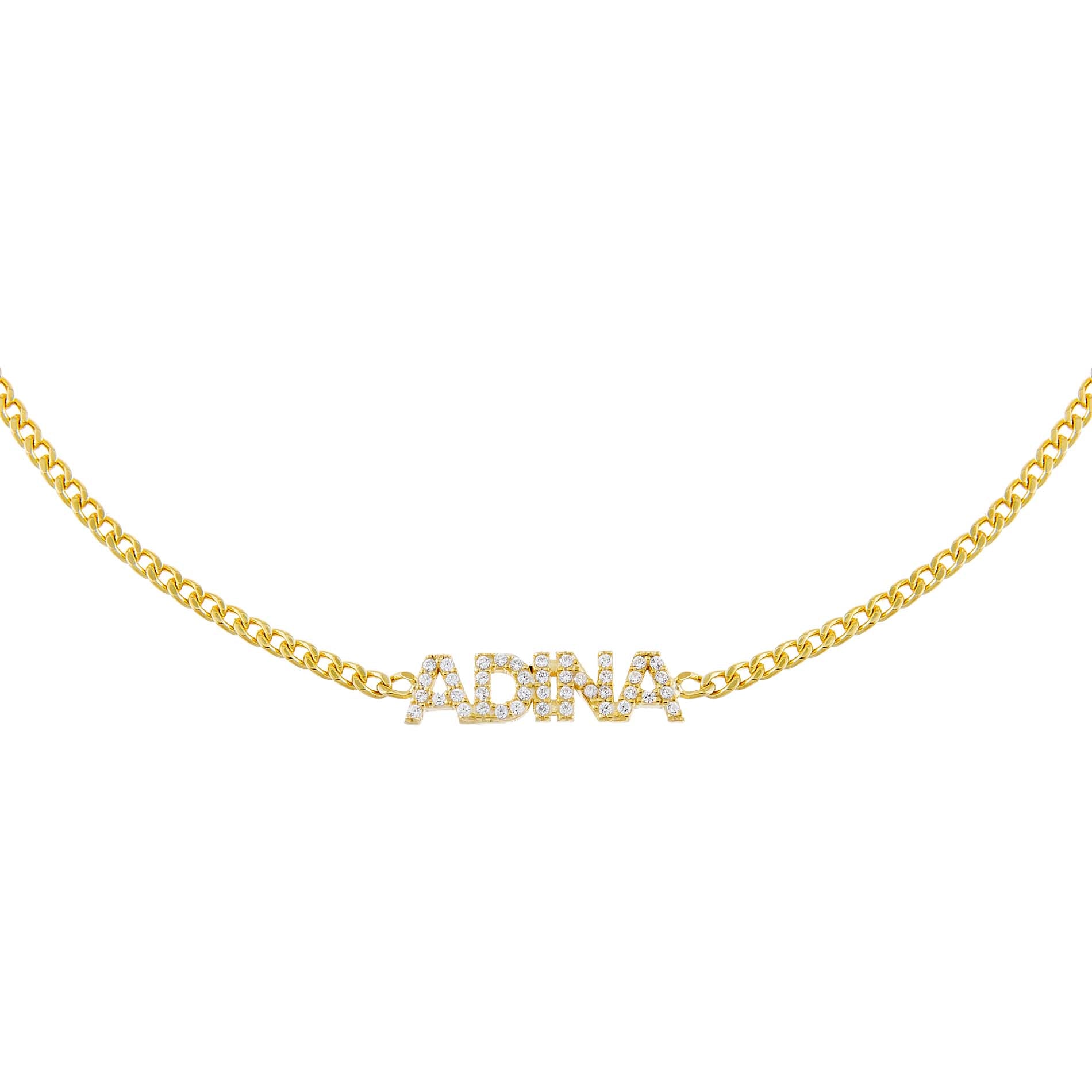 Pave Nameplate Choker