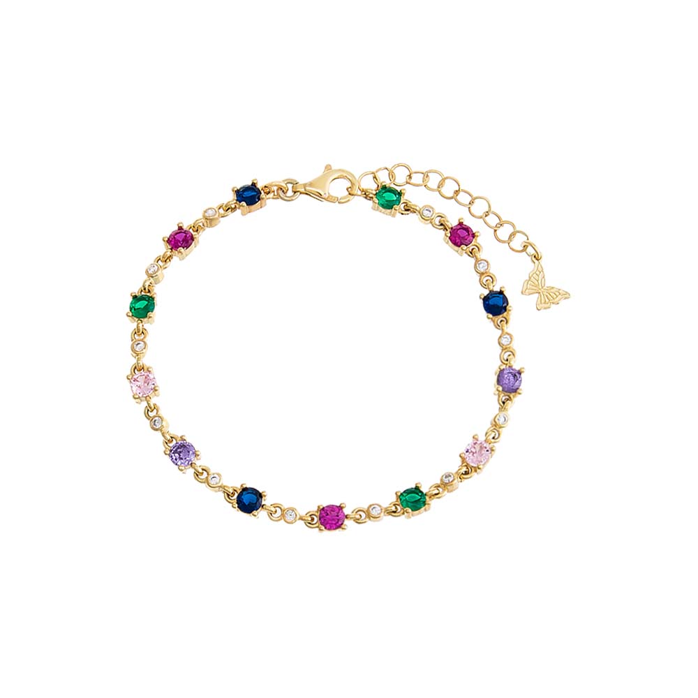 Multi Color Accented CZ Bracelet