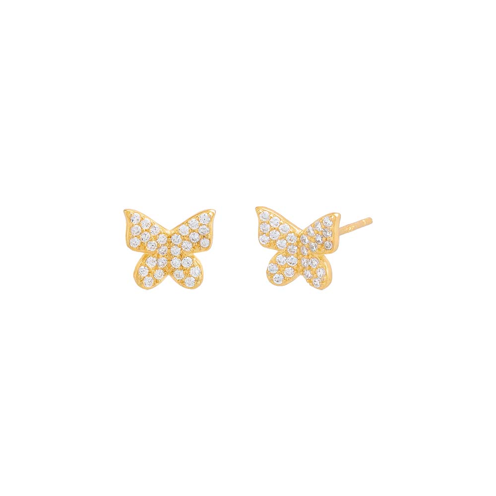 Pave Butterfly Stud Earring