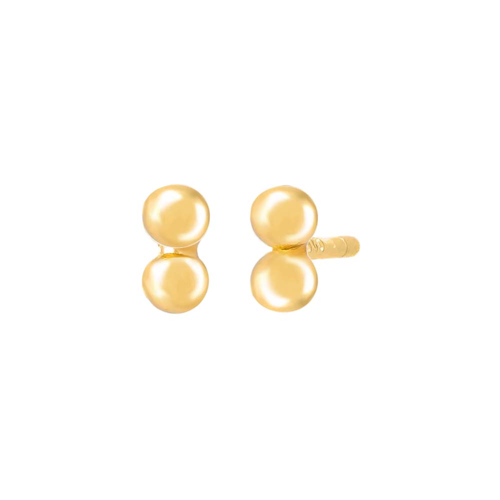 Double Beaded Bar Stud Earring