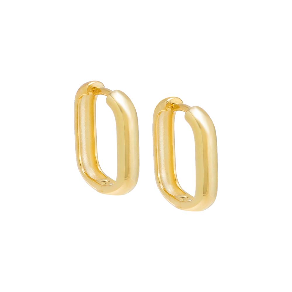 Solid Square Huggie Earring