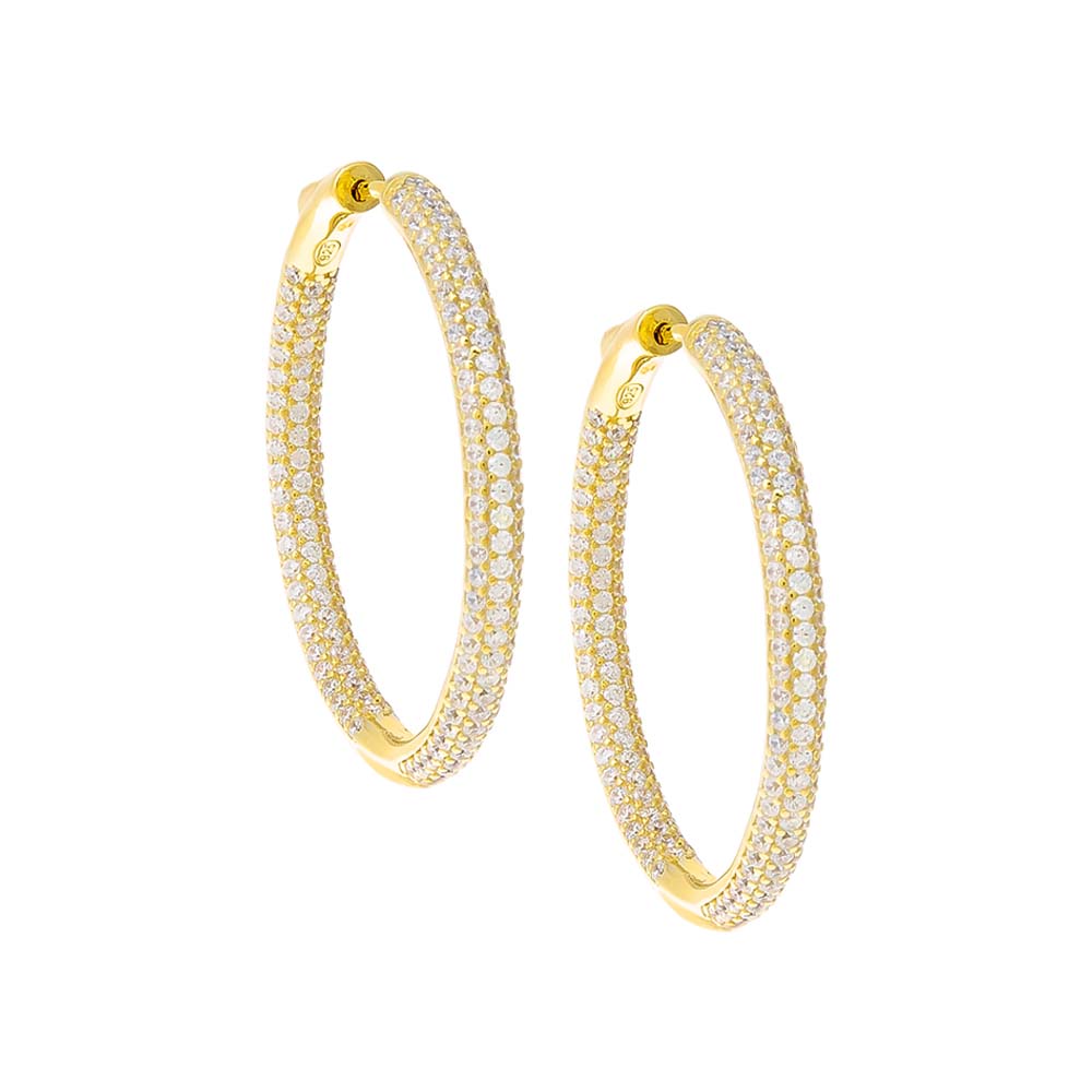 Pave Hoop Earring