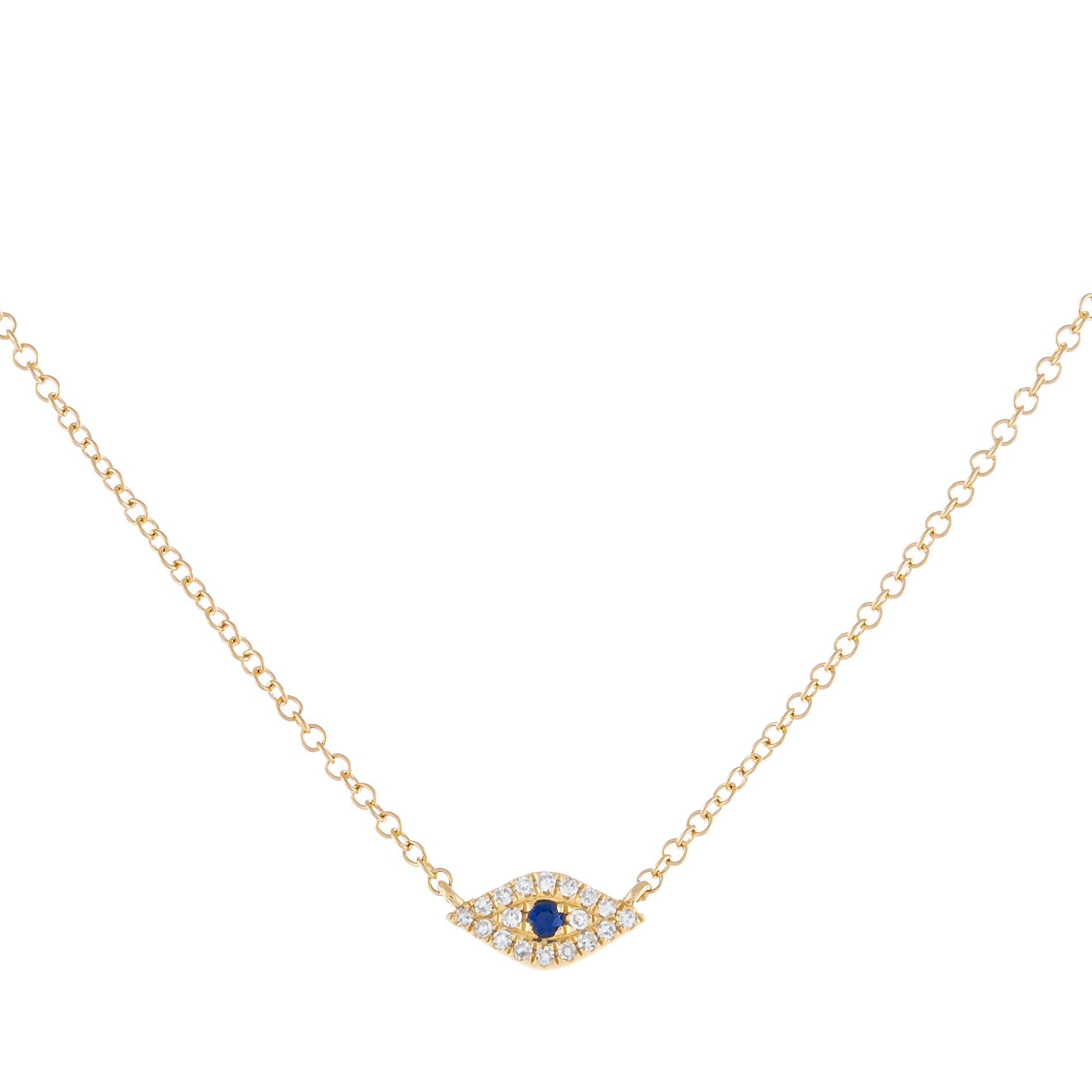 Diamond Evil Eye Choker 14K