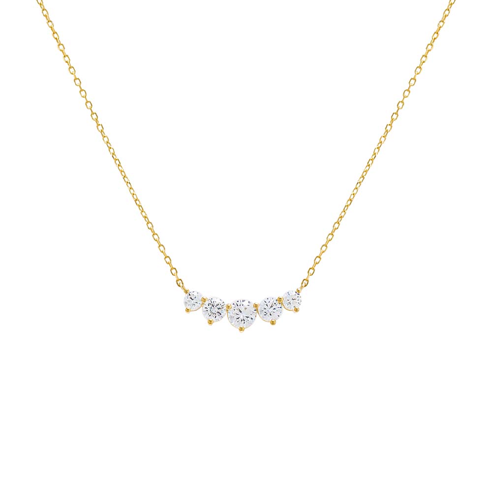 Colored Graduated CZ Pendant Choker