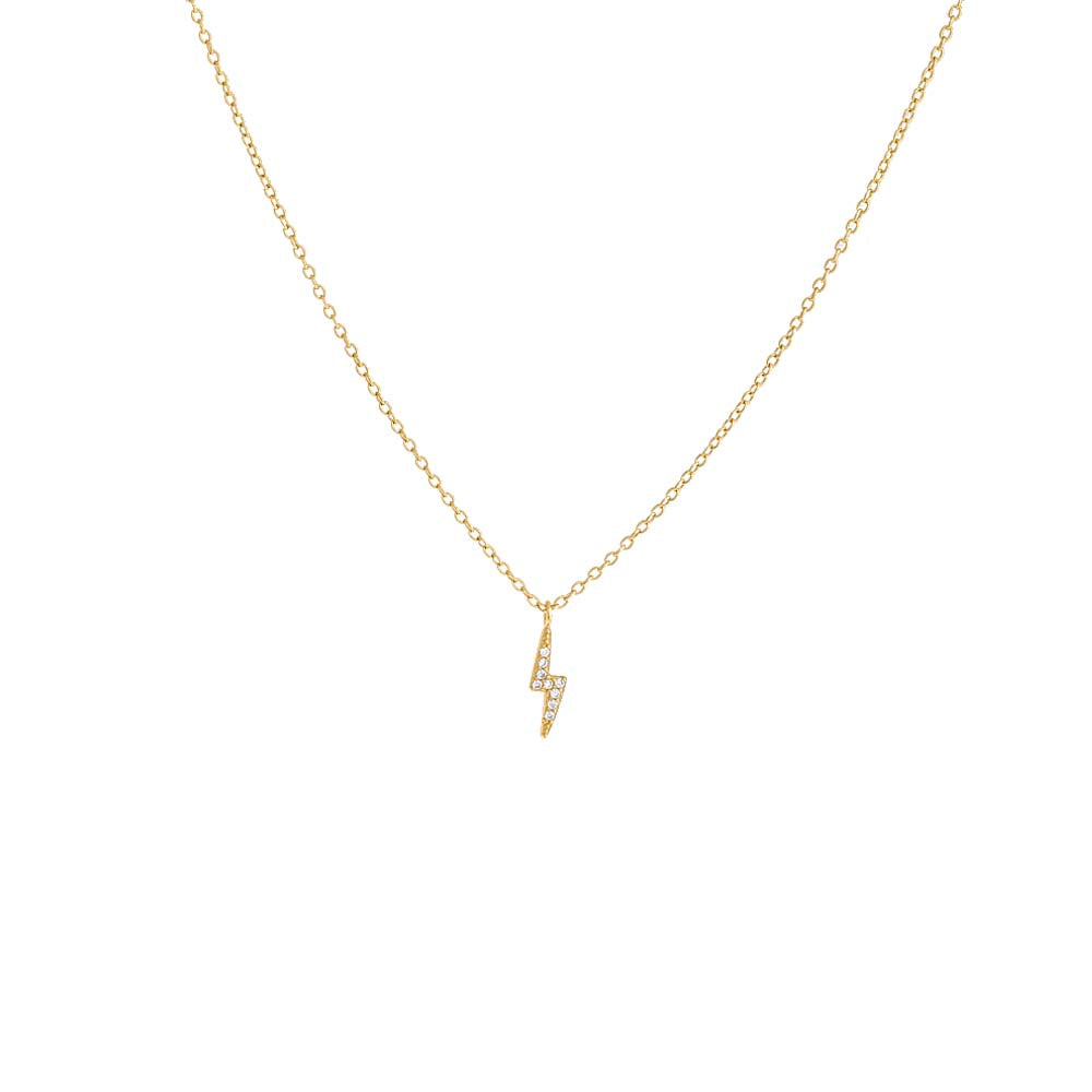 Mini Pave Lightning Necklace