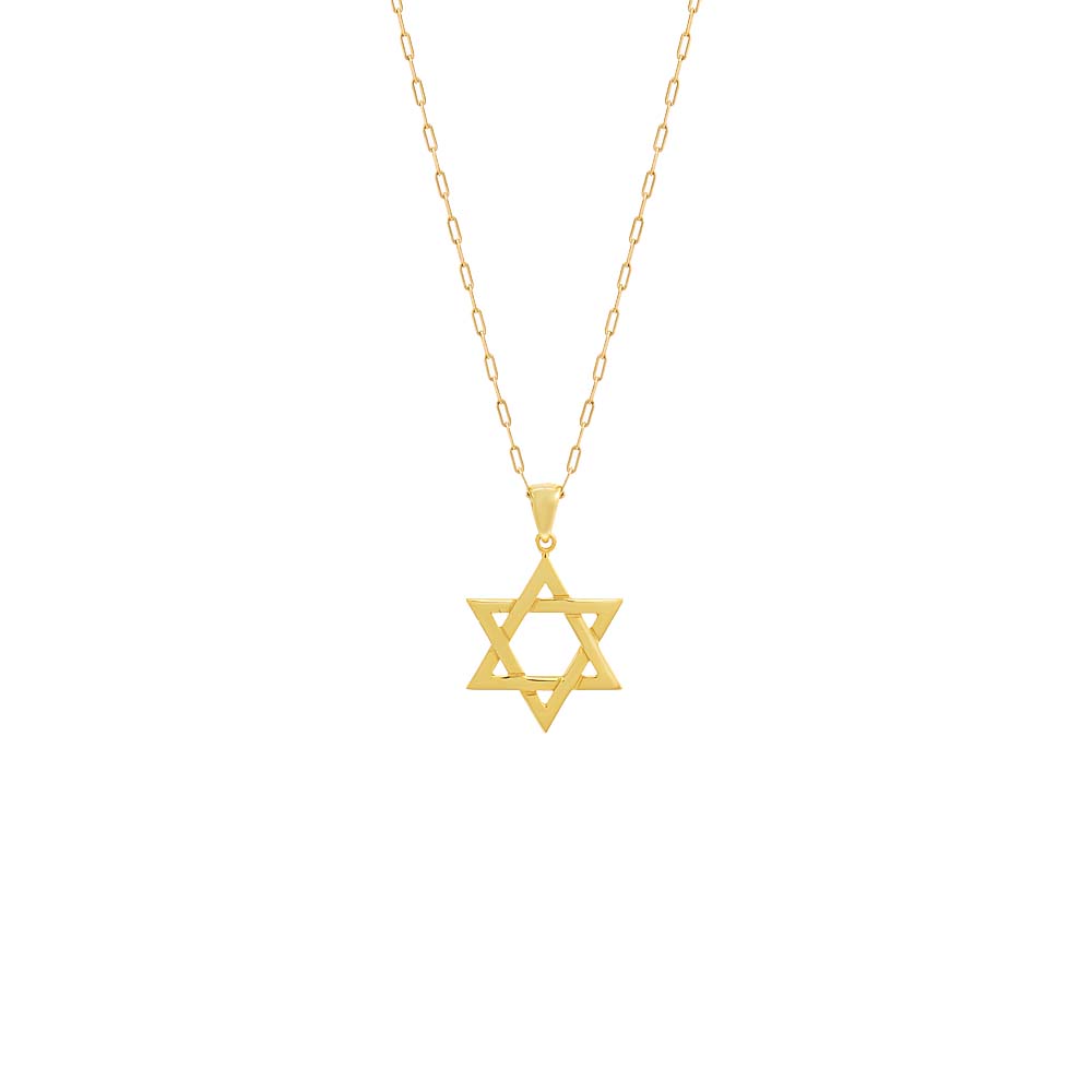 Solid Star Of David Necklace