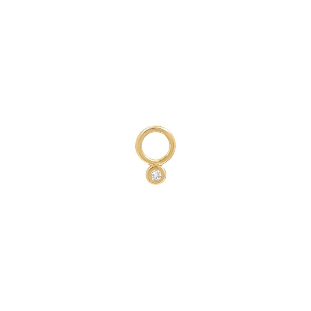 Itty Bitty Diamond Bezel Charm 14K