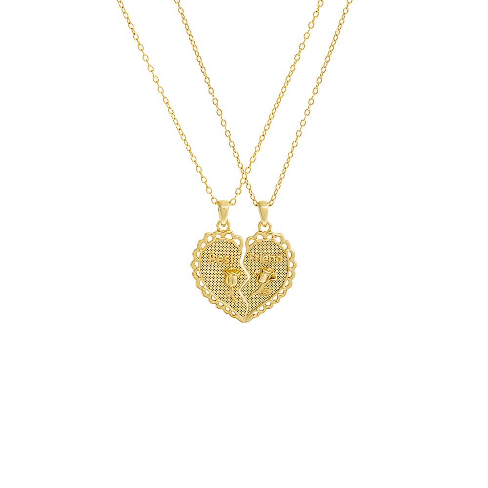 Best Friend Heart Friendship Necklace