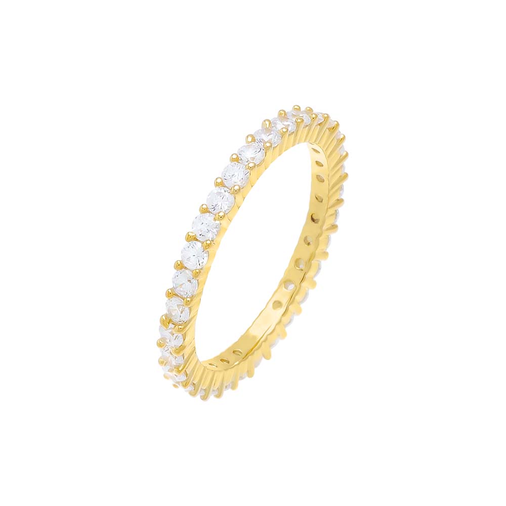 Men's Thin CZ Eternity Band